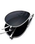 Men's Pure Titanium Sunglasses - Foldable Sports Shades (Silver/Gray Gradient)