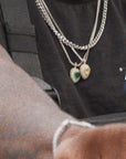 Men’s Natural Pearl Necklace – Long Straight Chain with Mother-of-Pearl Finish
