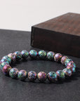 Natural Volcanic Stone Bracelet In Seven Colors