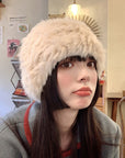 Women's Rabbit Plush Knit Hat – Cloud-Like Warmth for All Seasons