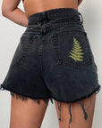 Vintage Black Denim Shorts for Women – Edgy & Effortless
