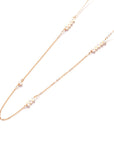 Women’s Small Pearl Titanium Steel Necklace – Mother-of-Pearl Pendant on Cross Chain