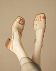 Women’s Leisure Commute Square-Toe Open-Toe Sandals – Casual Buckle Style