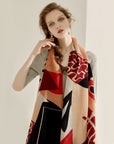 Women’s Wool Plaid Scarf - 60x190cm Rectangle Tartan Wrap (Winter Fashion Accessory, Soft & Warm)