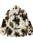 Women Floral Faux Fur Coat – Eco-Friendly Plush Lapel Winter Jacket (Short & Long Length Options)