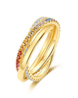 Women’s Three-Layer Interlaced Ring – Affordable Luxury with Timeless Style