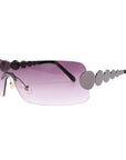 Women’s One-Piece Rimless Sunglasses – Concave Styling with Bold Elegance