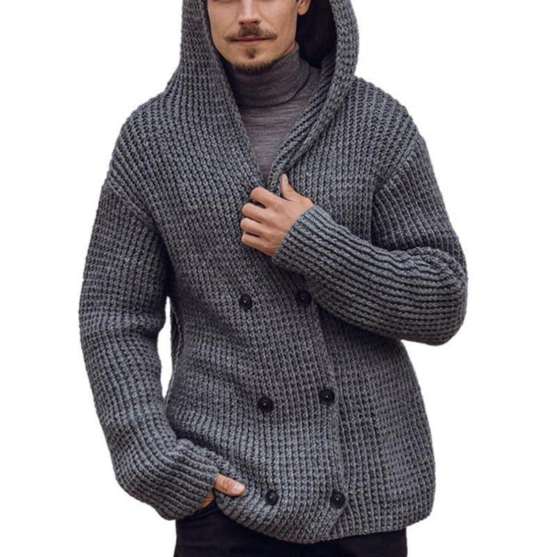 🧥 Men’s Chunky Knit Cardigan – Winter Layering Essential