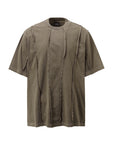 High Street American Retro Folding Patchwork Short-sleeved T-shirt Men