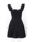 Women’s Fashion Fishbone Corset Dress – Sleek Black One-Step Skirt Elegance