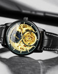 Carved Hollow Automatic Mechanical Watch men