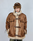 Unisex Retro Lamb Fur Coat – Cozy Warmth with Vintage Street Edge