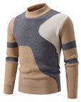 Men's Half-high Collar Colored Pullover Sweater