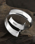 S925 Silver Retro Ring Men