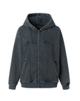 Vintage Fleece-Lined Men’s Hoodie – Thickened Long Terry Pullover