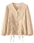 Women's Plus Size Boho Shirt - Oversized Long Sleeve Cover-Up