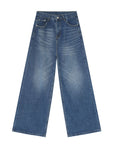 Loose Straight Cut Cotton Blend Jeans