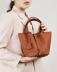 Sac à main en cuir véritable pour femme