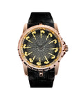 Men 47mm Large Dial Quartz Wristwatch – 200M Waterproof Leather Strap Watch with Mineral Glass