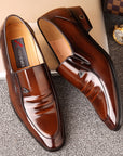 Micro REEHEMES Patent Leather Men’s Shoes – British Business & Classic Dress Style