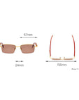 🕶️ Sonnenbrille mit Holzrahmen für Herren – UV400 & entspiegelte Glaslinsen – Retro-Sonnenbrille im Rechteckformat