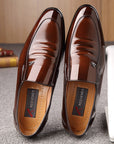 Micro REEHEMES Patent Leather Men’s Shoes – British Business & Classic Dress Style