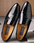 Micro REEHEMES Patent Leather Men’s Shoes – British Business & Classic Dress Style