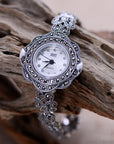 ✨ Mystic Moonlight: Thai Silver Cuff Watch