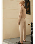 Women’s Slim Woolen Pants – Elegant Nine-Point Trousers for Commuting Chic