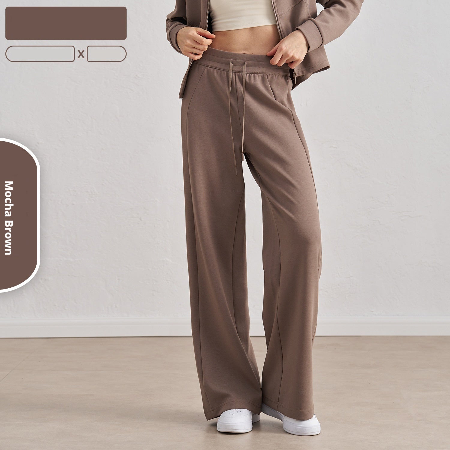 👖 High-Waisted Loose Pants for Women – Breathable Rayon Blend | All-Season Comfort | White/Black/Mocha