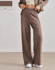 👖 High-Waisted Loose Pants for Women – Breathable Rayon Blend | All-Season Comfort | White/Black/Mocha