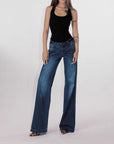 Women’s Low Waist Washed Straight Jeans - American Street Style Wide Leg Denim