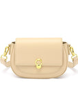 Women’s Two-Layer Cowhide Shoulder Bag – Shell-Shaped Genuine Leather Handbag