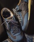 Men's Retro Breathable Sneakers - Navy Blue Casual Lace-Ups (Sizes 38-44)
