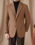 Men’s Wool Blend Houndstooth Suit Jacket – Slim Fit Vintage Blazer