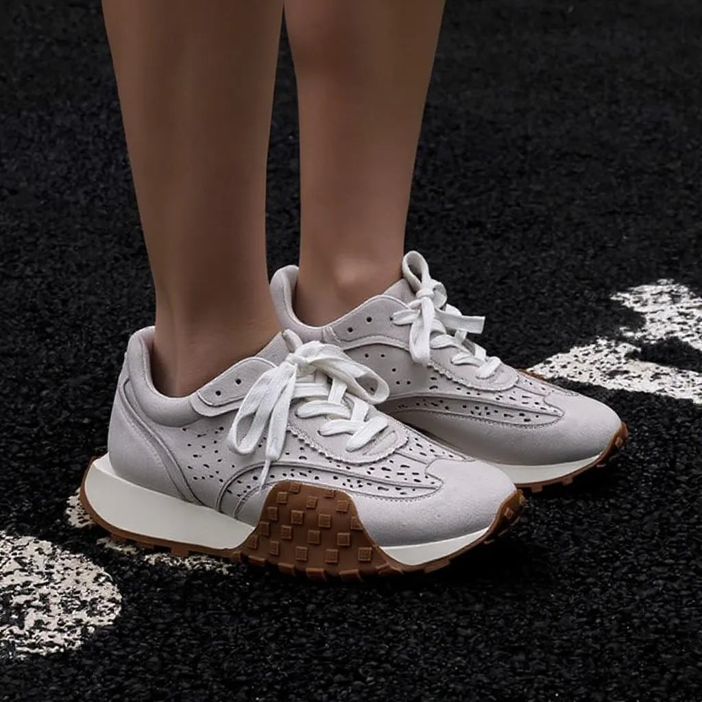 Retro-Laufschuhe für Damen – klobige Joggingschuhe mit dicker Sohle