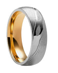 MEN Rose Gold Plated Tungsten Steel Ring – Minimalist Band – Durable & Elegant
