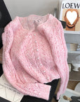 Women’s Fashionable Soft Mohair Knitted Sweater – Hollow Out Casual Style