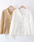Women's Plus Size Boho Shirt - Oversized Long Sleeve Cover-Up