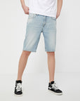 Men’s Classic Denim Shorts - 100% Cotton Washed Comfort