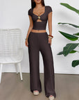 Women’s Vest & Wide-Leg Pants Suit – Chic Two-Piece Set for Effortless Style
