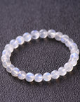 ๐ Women's Natural Blue Moonstone Bracelet โ Healing Crystal Jewelry (6-10mm) โ Boho Chic Spiritual Gift