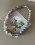 Natural Agate Beaded Necklace For Women