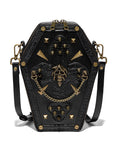 ⚰️ Gothic Coffin Crossbody Bag – Darkly Elegant & Functional
