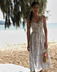 🌊 Women’s Bow Sling Dress – Seaside Elegance with a Playful Twist