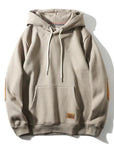 Men's Embroidered Hoodie – Thick Cotton Blend Pullover (Hooded) – Streetwear Essential