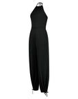 Women's Halter Beauty Back Fitness Jumpsuit