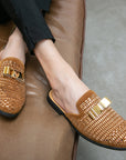 🔥 Men's Premium Leather-Look Sandals - Fashion Minimalist Design (Black/Blue, Brown/Gold, White/Grey)