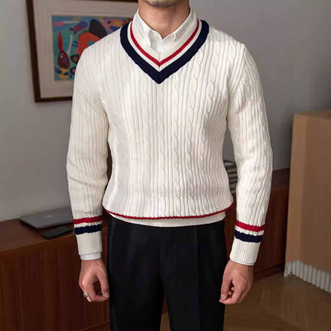 Men’s V-Neck Cardigan Sweater – Casual Comfort with Timeless Style