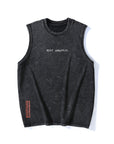 Summer Retro Washed Cotton Tank Top Vest For Men